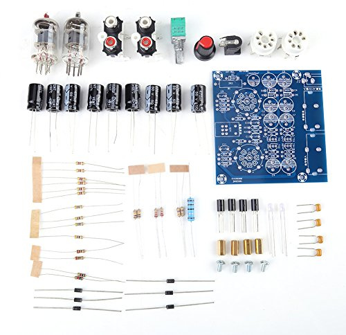 FTVOGUE 6J1 Vakuum Röhrenverstärker Bausatz, Vorverstärker Platine mit 2 Kanälen, DIY Kit für MP3 DVD Handys, 77 x 75 mm