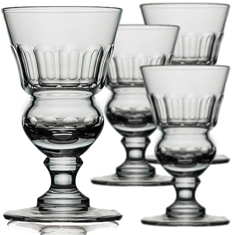 Amehla Original Absinthe Glass: Set of 4 Glasses - Vintage Reservoir Pontarlier Style