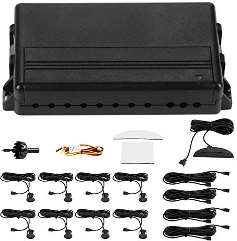 Universal Einparkhilfe 8,Parksensoren 8 Sensoren,Pkw Parksensor,Auto Rückfahrsicherungs Summer Led Parkdetektor Überwachungssystem Mit 8 Radarsensoren