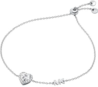 Michael Kors Damenarmband aus silberfarbenem Halbedelstein mit Schiebeverschluss