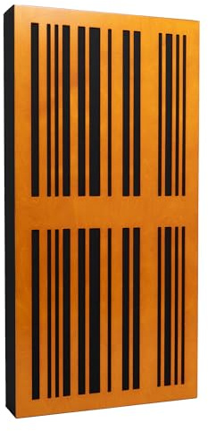Bluetone Acoustics Slat AbFuser - Hybrid akustikpaneler | akustisk diffusor | akustikplattor för rumsakustik (100x50x6cm, Körsbär)