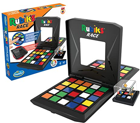 ThinkFun - Rubik's Race 2023 - Überarbeitete Ausgabe. Die Herausforderung für Fans des original Cubes, temporeiches Spiel für 2 Spieler, Denkspiel für Erwachsene und Kinder ab 7 Jahren