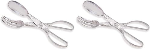 Fackelmann Pinzas Para Ensalada 28Cm, poliestireno, color transparente, 2 ud-s (Paquete de 2)