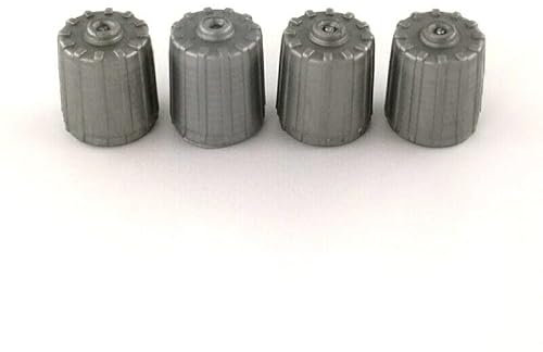 4 X Silver Grey Genuine Plastic TPMS Tyre Pressure Sensor Valve Dust Caps TPMS Tire Cap With Gasket Tire Valve Stem Caps Car Replacement Accessories