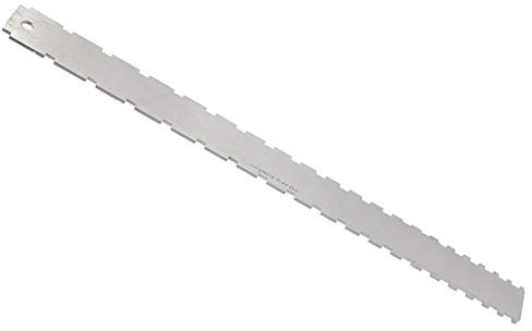 Gitarrenhals-Lineal mit Eingekerbter Gerader Kante, E-Gitarrenhals-Griffbrett mit Eingekerbter Gerader Kante und Bundwippen-Nivellierungswerkzeug für E-Gitarren, Silber