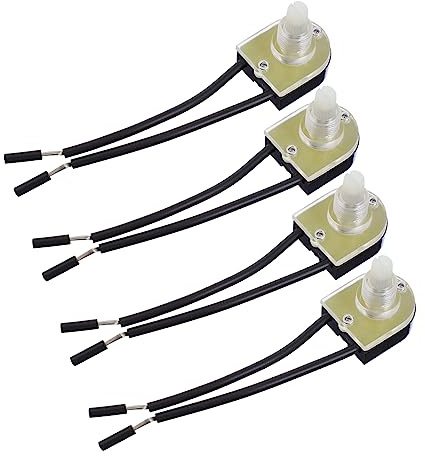 SEWOART 4pcs Home Lamp Rotary Wall Lamp Knob Switch Lanterns Device Lighting Equipment Parts Silver Light Switch Covers for Light Dimmer Knob Wall