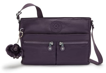 Kipling New Angie, Kleine Umhängetasche, 7.5 x 80 x 38 cm, Ultimate Plum (LILA)