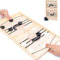 Brettspiel Hockey,Fast Sling Puck Game,Holz Schnell Sling Puck Match-Spiel, 2 in1 Portable Schachbrett-Set Partyspiele Tisch-Desktop-Spiel