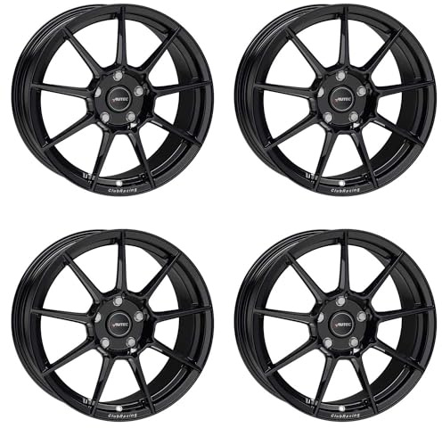 4x AUTEC Felgen Alufelgen CLUBRACING 11.0x18 ET25 5x120 Schwarz kompatibel mit Club-Line Club-Line