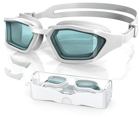 Greatever Sleek Swim Goggles Unisex-Adult, UV400 Protection Swimming Goggles, HD Wide View Goggles, Anti Fog No Leakage
