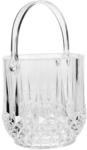 Healifty Secchiello Ghiaccio Trasparente Piccolo con Robusto Secchiello per Bottiglie Vino Bar Feste e Uso