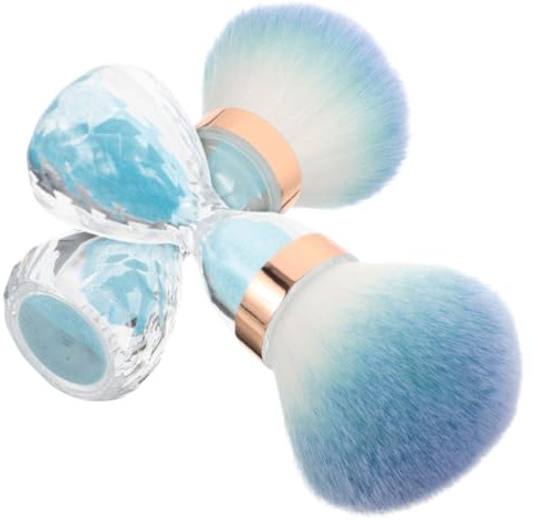 CIYODO 2pcs Large Head Nail Art Dust Remover Brush Soft Bristle Nail Dusting Brush and Makeup Tool Portable Multifunctional Cleaner
