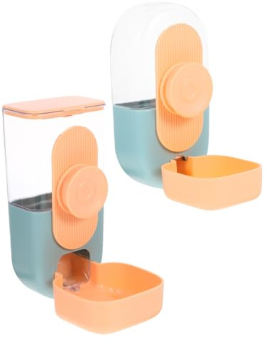 SHINEOFI Distributeur Automatique Suspendu pour Eau et Nourriture Petits Animaux Convient Lapins Cobayes Plastique Installation Facile et Gain de Place