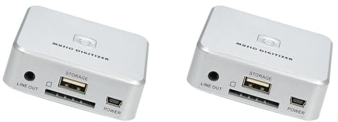 Zhdbchyuu 2X Digitalizador de Música Reproductor de Música Graba Música Analógica en Tarjeta SD Unidad USB Puerto Mini USB Reproducción Control Remoto
