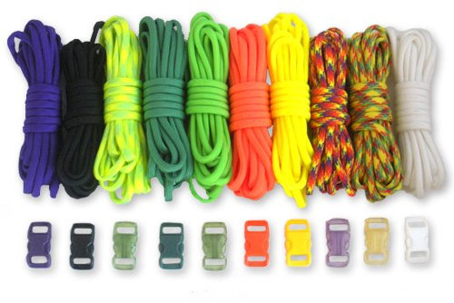 PARACORD PLANET Survival & Notfall-Armband Kits (Cobra Braid Anleitung im Lieferumfang enthalten) einzigartige Kits, Sunny