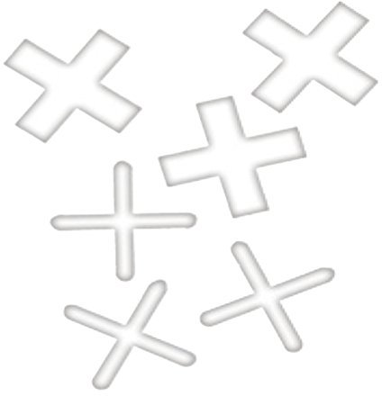 Fliesenkreuze weiß 250 Stück/Pack 3 mm