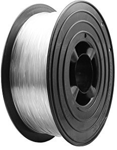 SPACE 3D Drucker 1kg Filament Rolle PLA 175mm Schwarz Transparent Gelb Rot top Qualität B-Ware (Transparent)