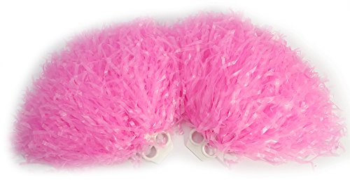 Alomejor 2 St¨¹ck Cheerleading Pompons f¨¹r Tanz und Sport, Cheerleader Zubeh?r Party Accessoires, 8 Farben w?hlbar inkl. Rosa, Hochwertige Pompons f¨¹r Tanzgruppen und Events