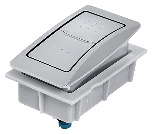 American Standard Plastic/Metal Rectangle Push Button, Chrome, for Use with H2Options Dual Flush Tank
