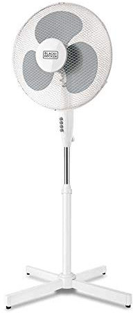 BLACK+DECKER BXEFP40E Ventilatore a Piantana, 40 W, Plastica, Bianco
