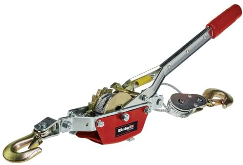 Einhell Palan à levier TC-LW 1000 (capacité de traction maximale avec poulie de 1 000 kg) Livré avec une poulie de mouflage