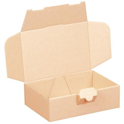 smiley pack Maxibriefkarton DIN A6 160 x 110 x 50 mm braun 25 Stück | Stabiler Versandkarton mit Steckverschluss – passend für DHL Maxibrief, Warensendung & Büchersendung