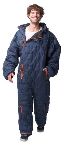 Selk'bag Nomad Tragbarer Schlafsack I Outdoor und Indoor Schlafsack für Camping, Wohnmobil-Ausflüge, Reisen, Hängematten, Rucksackreisen, Faulenzen (Marineblau, klein)
