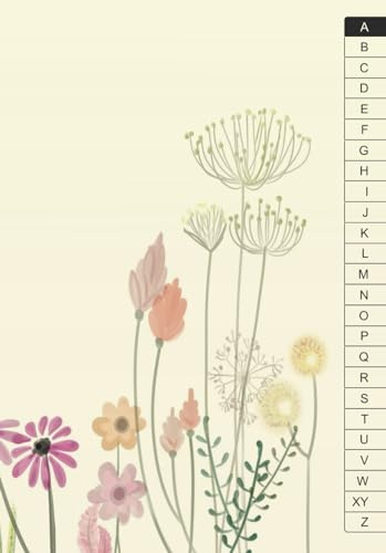 Adressbuch Blumen mit Geburtstagskalender: DIN A5 | Mit Register A-Z | Zum Eintragen für bis zu 300 Einträge