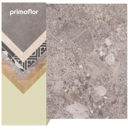 Primaflor PVC Boden Turvo | Naturstein | 200x300 cm | Textilrücken, R10 und 2,5 mm Gesamthöhe; für Fußbodenheizung sowie Wohn-, Büro- und Feuchträume geeignet