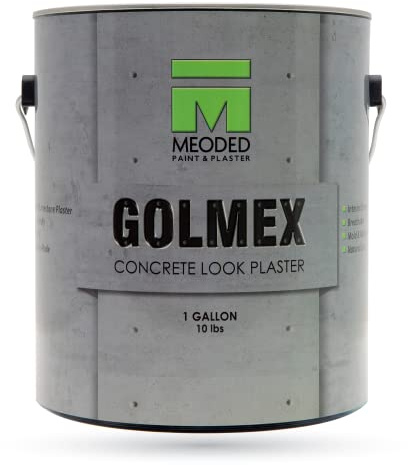 Meoded Paint & Plaster | Golmex Concrete Look Plaster | Lime/Cement Based Plaster for Interior and Exterior Walls | Concrete Finish