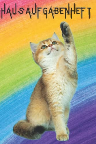 Hausaufgabenheft Katze: Hausaufgabenheft für Katzen Fans im A5 Format zur Einschulung, für die Grundschule. Mit Stundenplan für das erste und zweite Schuljahr