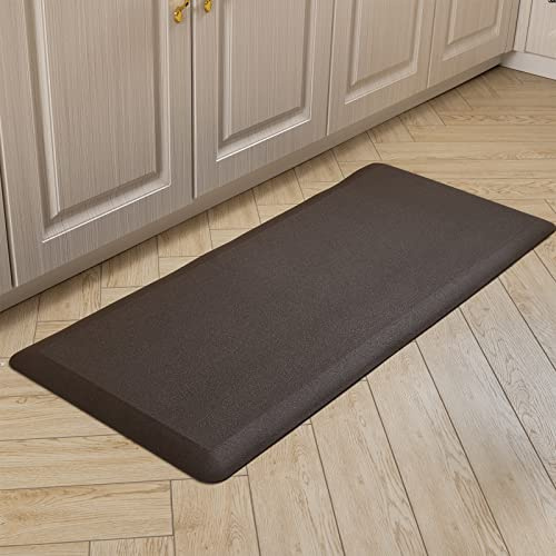 Carvapet Antideslizante Alfombra de Cocina Anti Fatiga Alfombrillas 20MM de Grosor Alfombrillas de Cocina PVC Impermeable Alfombra de Corredor(Marrón,44x99cm)
