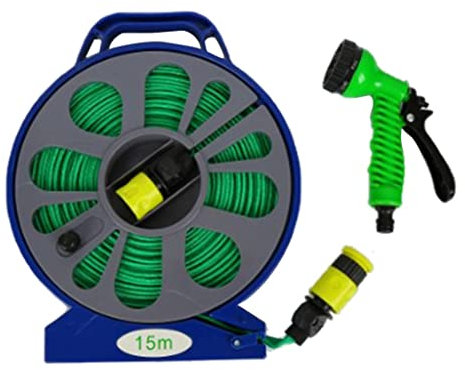 Tubo flessibile da giardino per esterni e avvolgitore con ugello spray per piante irrigazione (colore: A, taglia: unica)