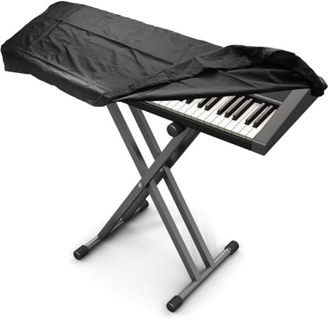88 Tastatur Klavierabdeckung, Klaviertastatur Abdeckung, Elektronische Klavier Tastaturabdeckung,Schutzhülle Staubschutz für Klaviertastatur, 135 * 30 * 13.5 cm, Schwarz