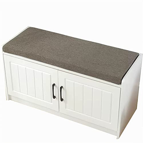 XIEMINLE 2-Sitzer-Sitzkissen mit abnehmbarem Bezug, rutschfeste Unterseite, rechteckige Holzbankkissen, Schuhschrank, Pads, Sofa, Bankkissen für Indoor-Essbank, 150 x 30 x 3 cm, Kaffee