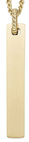 Fossil Halskette für Männer Drew Goldfarbene Edelstahlkette, Länge: 558.8mm +50mm, Breite: 7.1mm, Höhe: 45mm, JF04464710