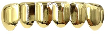 Hitrod Hip Hop vergoldete Grillz-Zähne, Hip Hop-Zahnspange | Grillz Caps Hiphop Zahn,Verkupferte goldene Zahnkappen für Cosplay-Kostüme, tragbare Weihnachts-Mund-Grillz-Geschenke