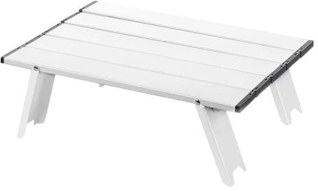 LXYDPZ Tragbarer Campingtisch, Leichter Klapptisch, tragbarer Campingtisch mit Netzschicht (Größe: Blau-Grün) (weiß)