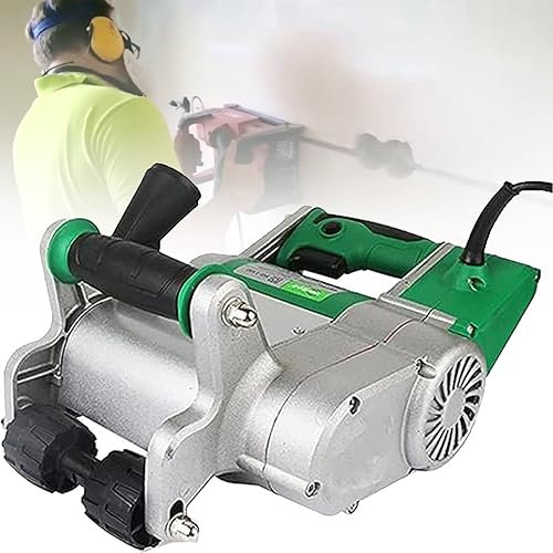 Cortador de pared eléctrico 25 mm + 35 mm 1 vez Máquina cortadora de ranuras de pared Operación libre de polvo Máquina ranuradora de pared Cemento Arena Cortador de ladrillos Caja de transporte