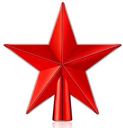 EIHI Crest Albero di Natale Stella Glitter Albero di Natale Top Decorazione Stella Plastica Luce Natale Xmas Stella Decorazione Ornamenti Indoor/Outdoor 20 * 42cm