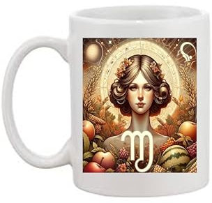 Tazza con segno zodiacale Vergine con caratteristiche forti