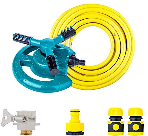 CONGRUI Arroseur rotatif de jardin systèmes d'irrigation arroseur de pelouse 360 ° système d'irrigation rotatif auto-arrosage joints 1/2 pouce (paquet de 10 m)