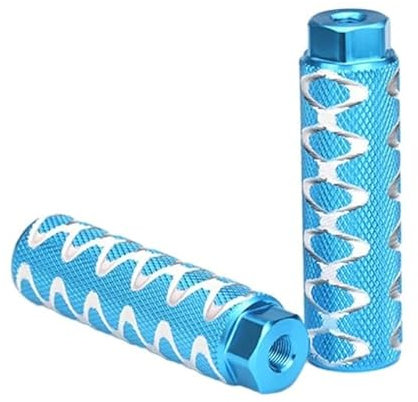 DUANSIYU BMX Pegs Fahrrad Peg Aluminium Legierung for BMX Fahrrad Achsen 100x28 Fahrrad Zubehör Radfahren Ersatzteile(Blue)