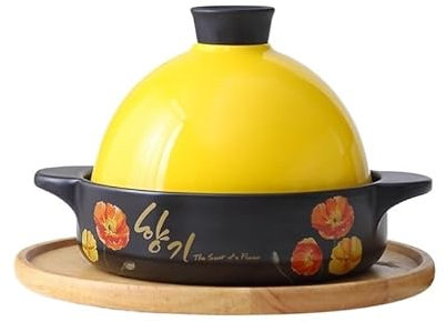 Casserole Tagine Pot Gradual Powder Clay Pot For Cooking,Cookware Pots, High Temperature Clay Rice Casseroles Casserole Dish(1.3L tajine)