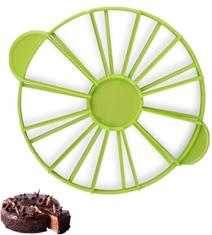Round Cake Slice & Pie Slicer Marker, 10 or 12 Slices Cake Divider, Double Sided Cake Portion Marker,Cheesecake Cutter Works for Cakes Up To 10-Inches Diameter