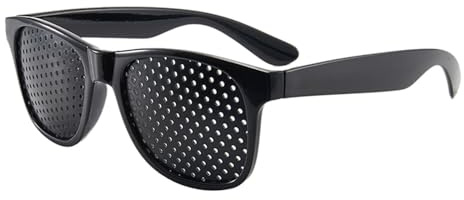 Rasterbrille Augentraining,Lochbrille für Entspannung,Pinhole Glasses zur Verbesserung des Sehvermögen,Lochbrille für Augentraining,Gitterbrille für Augenentspannung im Alltag