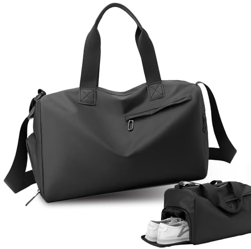 Plstod Borsa sportiva con scomparto per scarpe e scomparto bagnato, impermeabile, borsa da palestra, borsa da allenamento, borsa sportiva da uomo, palestra, borsa da fitness, per uomo, donna, per