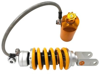 hgudyr Ressort Suspension Amortisseur Amortisseurs Pneumatiques De Moto 1 Pièce Ressort 265 Mm 10 Mm Jaune pour Dorsoduro 1200 SMV1200 VIX ION R 155 YZF-R15