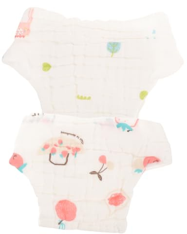 Wiederverwendbare Babywindelhosen für Mädchen 2 Stück-pack S Größe | Atmungsaktiv, Saugfähig und Leicht, 36 bis 40cm Bundumfang, für Reisen und Spaziergänge Zufälliger Stil