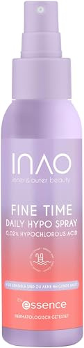 INAO Fine Time Daily Hypo Spray by essence, Gesichtsspray mit Hypochloriger Säure, beruhigt, erfrischt, für sensible Haut, handliches Format 100 ml